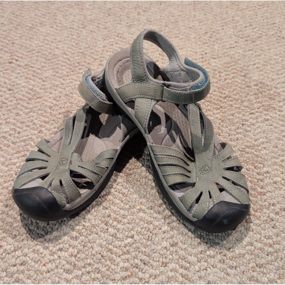 KEEN Rose Sandals Womens 9 Green Closed Toe Strapback Outdoor Trail Hike